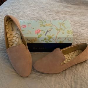 Birdies “The Starling” tan leather upper flat